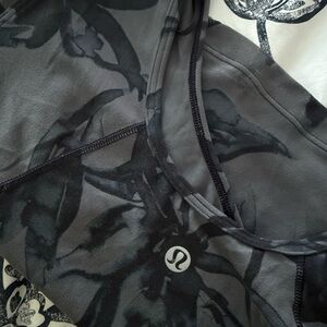 lululemon athletica Black Floral Crop Top